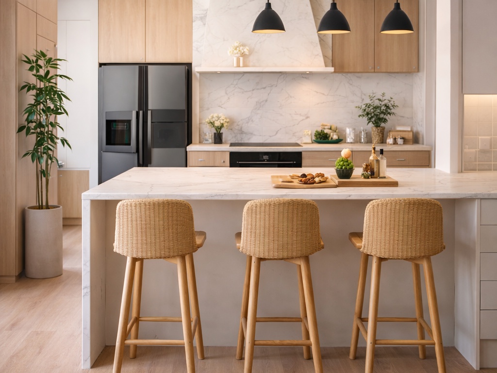 Cuisine d'une location saisonnière gérée par Marelle Home